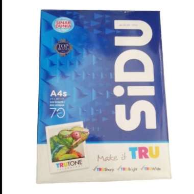 KERTAS HVS | PRINT | FOTOCOPY SIDU A4S 70 GRAM (1 RIM)