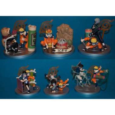 BANDAI Naruto Konoha Emaki Set of 6 Figures