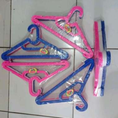 Gantungan Baju Plastik Warna Happy Panda / Hanger / Jemuran