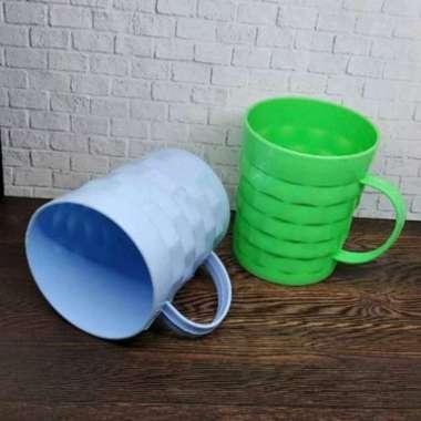 GELAS GAGANG TIKAR WARNA GELAS PLASTIK CANGKIR PLASTIK WARNA
