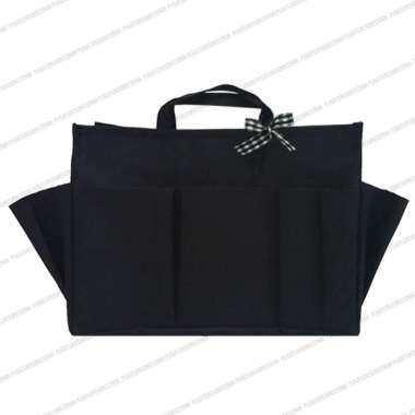 Zipper Bag In Bag Organizer Retsleting Penata Tas Hand Bag Zipper Large HitamHitam