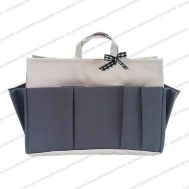 Zipper Bag In Bag Organizer Retsleting Penata Tas Hand Bag Zipper Large Abumuda/Tua