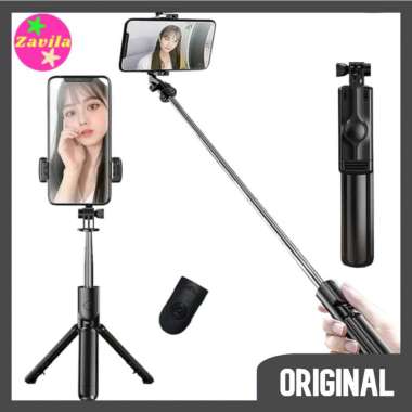 Tongsis Selfie Stick HP Tripod 3 in 1 Remote Bluetooth Shutter