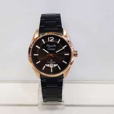 Alexandre Christie AC8679MD Classic Jam Tangan Pria Stainless Steel Black Rosegold