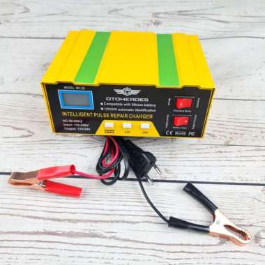 Otoheroes Charger Aki Mobil Lead Acid Smart Battery Charger 12v / 24 V