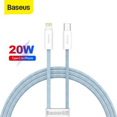 BASEUS KABEL DATA FAST CHARGE PD 20W DYNAMIC CABLE TYPE C TO IPHONE Biru