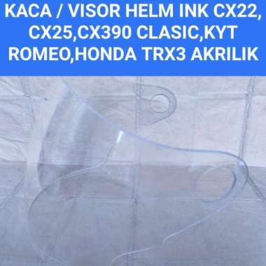 KACA HELM INK CX22 CX390 CLASSIC KYT ROMEO HONDA TRX3 BAHAN AKRILIK PUTIH BENING