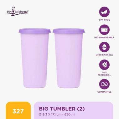 Botol MInum Twin Tulipware Big Tumbler 620 ml Vio