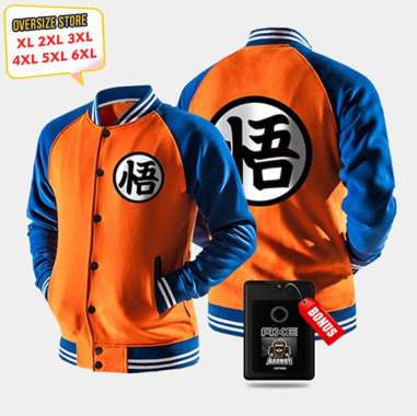Jaket Varsity Baseball Pria Oversize M - 6XL Goku jaket varsity baseball bomber original Big size Ma