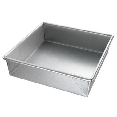 Kampung Alumunium Loyang Kotak Cetakan Kue [20 x 20 x 7 cm] ALUMINIUM