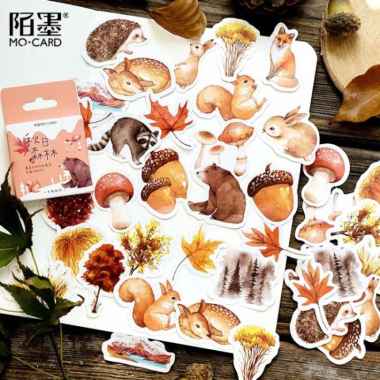 Sticker Deco Sticker Journal Scrapbook Stiker Diary Stiker Tupai tupaihutan