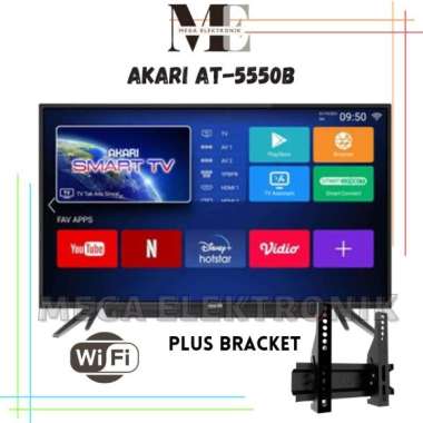 Akari AT-5550B 50 Inch LED TV SMART ANDROID TV + BRACKET