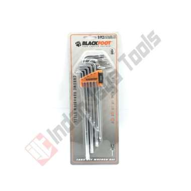 BLACKFOOT Kunci L Bintang Set 9 Pcs EXTRA LONG Tamper - Torx Star