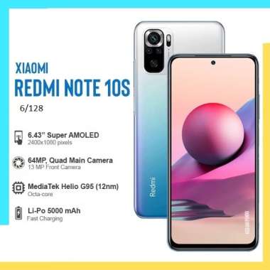 Xiaomi Redmi Note 10s Ram 6 Rom 128GB Biru