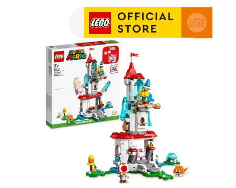 LEGO Super Mario 71407 Cat Peach Suit and Frozen Tower (494 Pieces), Mainan, Toys, Bricks