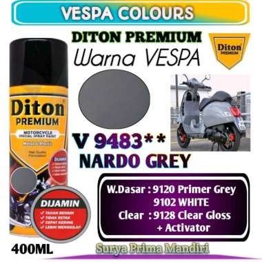 V 9483** NARDO GREY DITON PREMIUM NARDO GREY 400cc Cat Semprot Pylox Pilok Pylok / Diton Premium / Cat Aerosol / Cat Diton / Pilok Diton