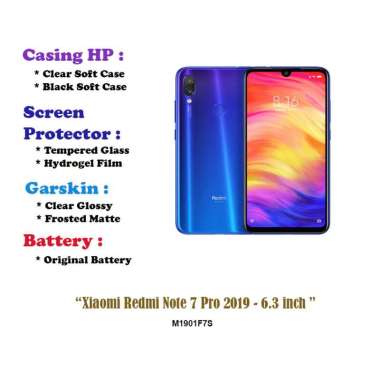 Xiaomi Redmi Note 7 Pro 2019 - 6.3 inch - Case - Screen Protector - Battery - Dll Tempered Glass