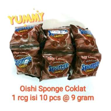 sponge chocolate crunch coklat oishi renceng