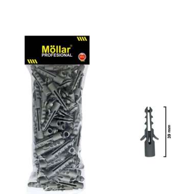 MOLLAR 93-130 Angkur Sekrup S8 100 pc Nylon Baut Tembok Lubang Dinding