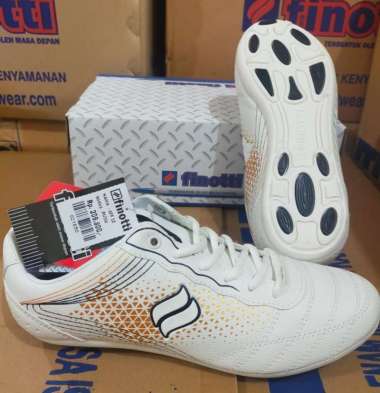 Finotti Aff 12 Sepatu Futsal Pria Dewasa Premium / Sepatu Olahraga Futsal Cowok Asli Original Simple 39 putih