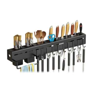Rak Gantungan Kitchen Utensils Peralatan Alat Masak 60cm - MT30 Hitam