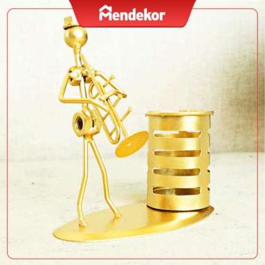 Tugmas| Tempat Pensil Pen Biasan Meja Gold Emas Mewah Hadiah Kado Unik Multicolor