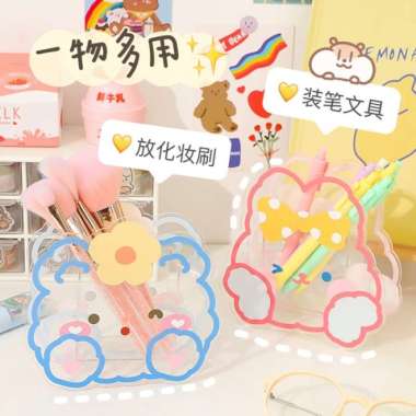 Tempat Pensil Karakter / Tempat Pensil Acrylic Lucu Cute / Pen Holder Multicolor
