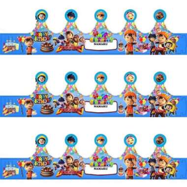 Topi Kertas Boboiboy Ulang Tahun