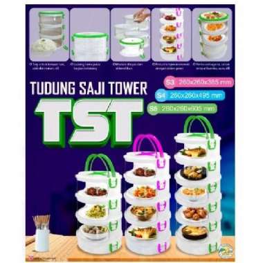 Tudung Saji Tower Food Storage Tempat Penyimpanan Makanan Susun TST 5 Susun