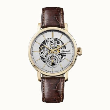 Ingersoll The Smith Automatic Skeleton Dial Jam Tangan Pria [I05704] Gold Brown