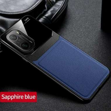 CASE XIAOMI POCO F3 LUXURY LEATHER CASE KULIT DELICATE ORIGINAL Hitam