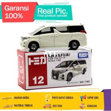 Tomica Tara Takara Tomy Diecast Mainan Mobil Besi Toyota Alphard 1/65 - Plastik dibuka