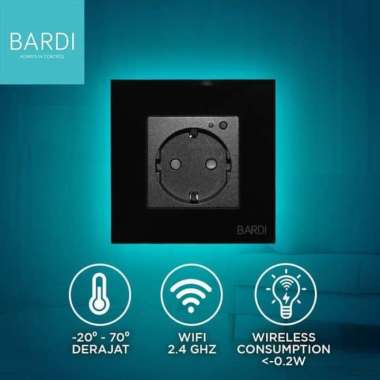 Stop Kontak Arde EU / Bardi Smart Socket Wifi ( Black )