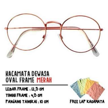 KACAMATA DEWASA - OVAL FRAME Merah