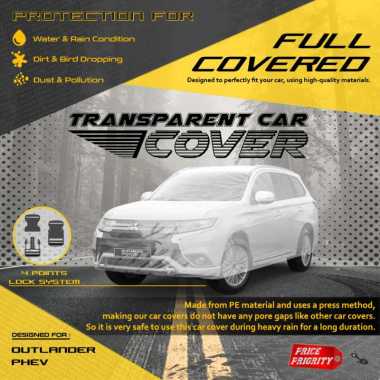 Body Cover Sarung Mobil Plastik OUTLANDER PHEV Tebal Anti Air WATERPROOF