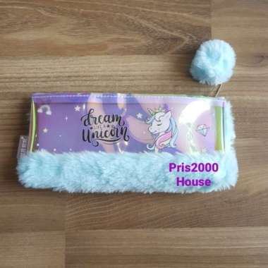 Tempat Pensil Bulu, Tempat Pensil Cute, Kado Anak Multicolor