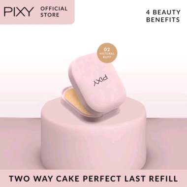 PIXY Two Way Cake Perfect Last REFILL - Bedak Padat 02 Natural Buff