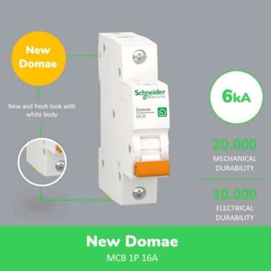 MCB Schneider 16A 1Phase New Domae Mcb Sneider 16 Ampere Pemutus Arus