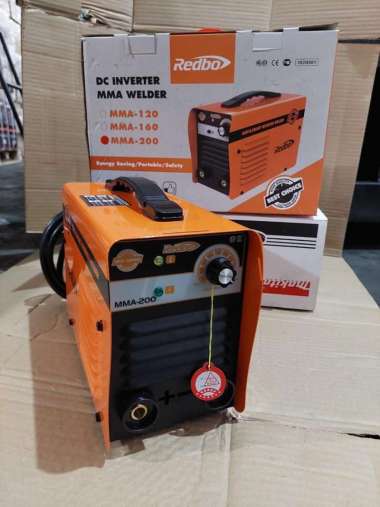 REDBO Mesin Trafo Las Listrik MMA 200 A Welding Inverter IGBT 200A TanpaBubleWrap