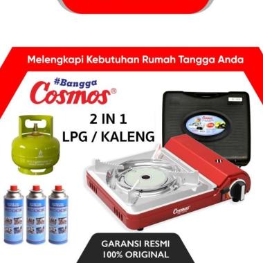 COSMOS KOMPOR PORTABLE CGC 123 PN / PAKET GAS PORTABLE HI-COOK / TOKAI