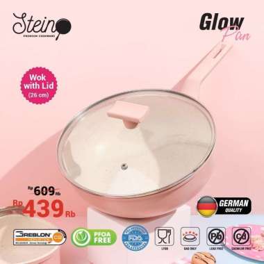 (SATUAN)GLOW PAN STEINCOOKWARE STEIN SERIES WOK PAN SAUCE PAN FRY PAN FRYPAN 22CM