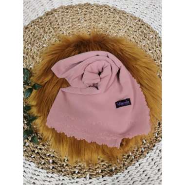 Milyarda Hijab Pashmina Lasercut Bahan Diamond 180x75 Hijab Pasmina Laser rs.co dusty pink