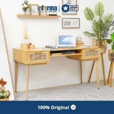 Informa - Takemori Meja Kantor - Cokelat Muda