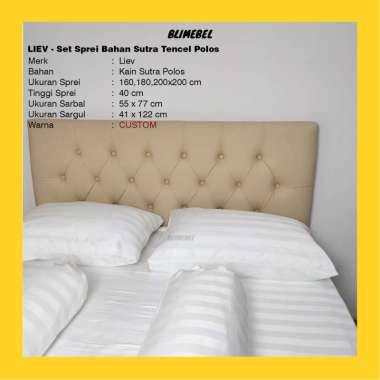 Set Paket Sprei Kingkoil + Sarbal + Sargul Sutra Tencel Polos CUSTOM 160 x 200