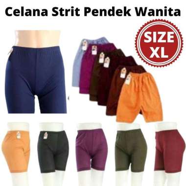 Celana strit pendek wanita XL jumbo legging pendek dalaman