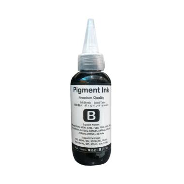Fixprint Pigment Tinta Refill Cartridge Printer for HP 7110/7610/7612/8600 [100 mL] Black
