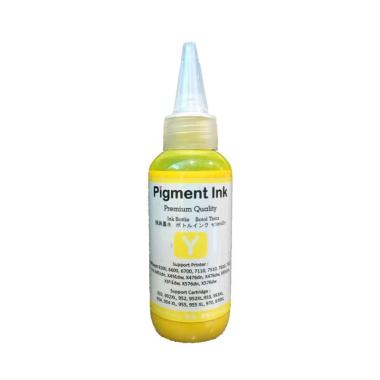 Fixprint Pigment Tinta Refill Cartridge Printer for HP 7110/7610/7612/8600 [100 mL] Yellow