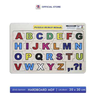 Puzzle Edukasi Anak / Puzzle Kayu / Puzzle Anak Huruf Besar Angka Telapak Kaki Jari Tangan HRF BESAR