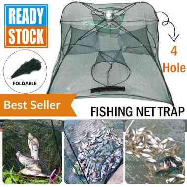 Jaring Pancing Ikan 4 6 8 10 12 16 20 Hole Fishing Net Trap Cage Hexagonal Alat Penangkap Menangkap