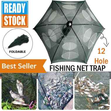 Jaring Pancing Ikan 4 6 8 10 12 16 20 Hole Fishing Net Trap Cage Hexagonal Alat Penangkap Menangkap